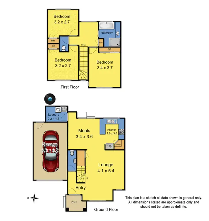 Floorplan of Homely townhouse listing, 5 Eastmead Road, Croydon VIC 3136