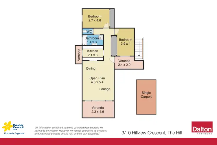 Floorplan of Homely unit listing, 3/10 Hillview Crescent, The Hill NSW 2300