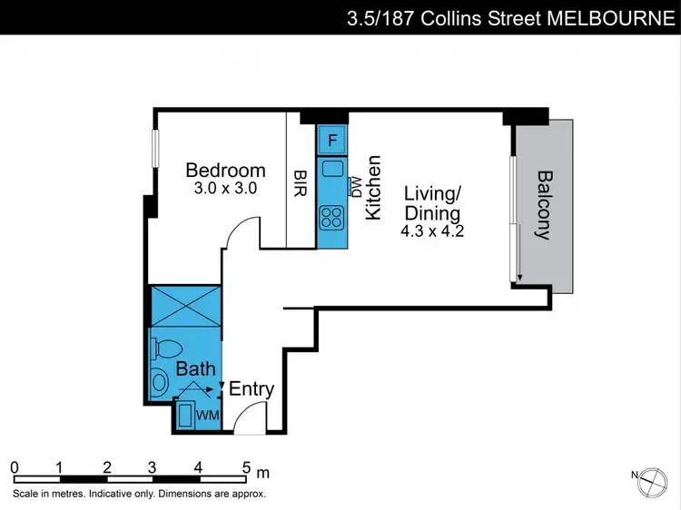Floorplan of Homely apartment listing, 3.5/187 Collins Street, Melbourne VIC 3000