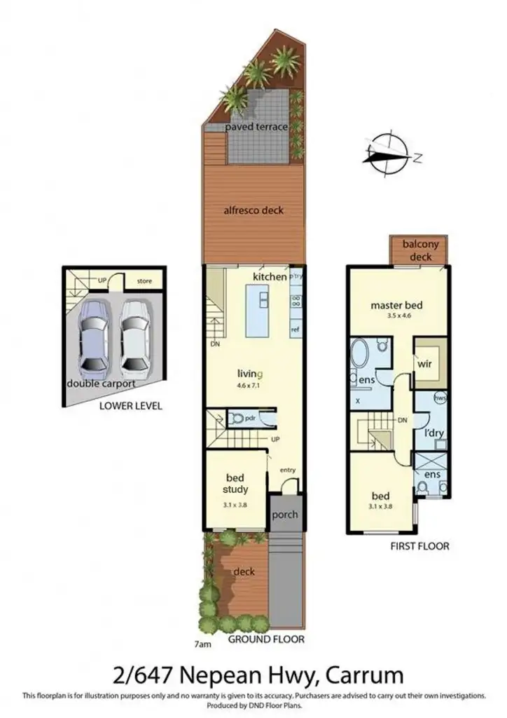 Floorplan of Homely townhouse listing, 2/647 Nepean Highway, Carrum VIC 3197