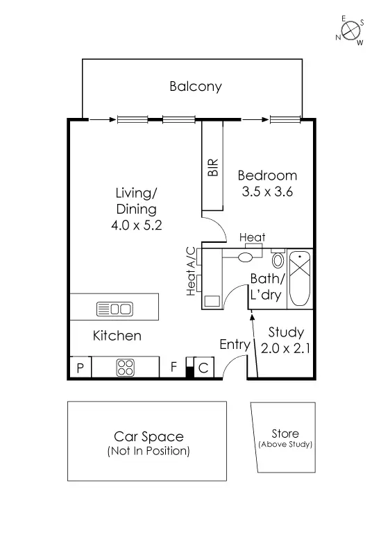 Floorplan of Homely apartment listing, 6/30 Tanner Street, Richmond VIC 3121
