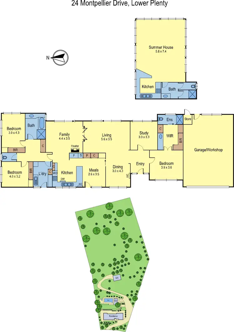 Floorplan of Homely house listing, 24 Montpelier Drive, Lower Plenty VIC 3093