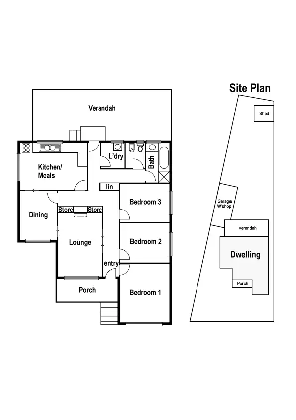 Floorplan of Homely house listing, 1 Fiddes Street, Reservoir VIC 3073