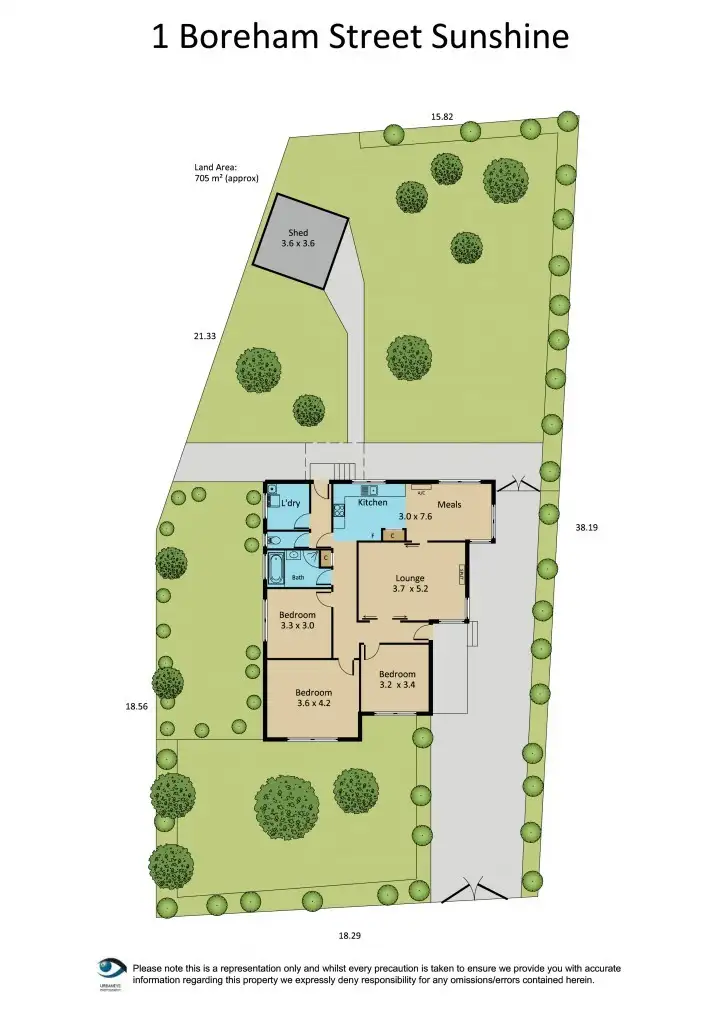Floorplan of Homely house listing, 1 Boreham Street, Sunshine VIC 3020