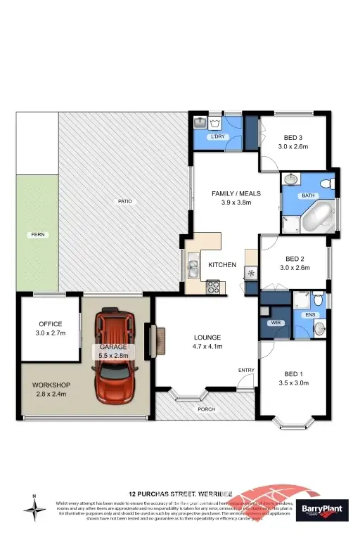 Floorplan of Homely house listing, 12 Purchas Street, Werribee VIC 3030