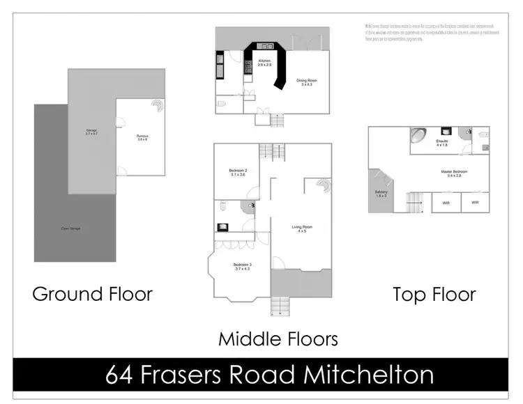 Floorplan of Homely house listing, 64 Frasers Rd, Mitchelton QLD 4053