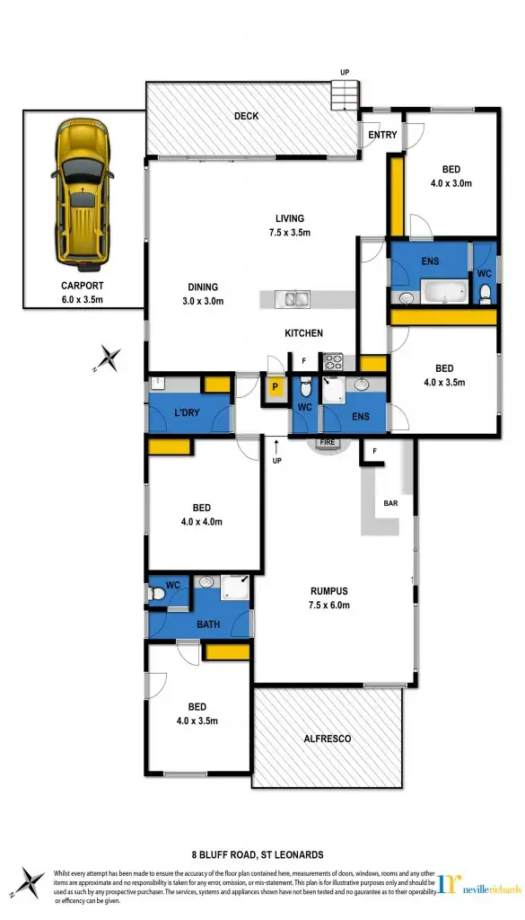 Floorplan of Homely house listing, 8 Bluff Road, St Leonards VIC 3223