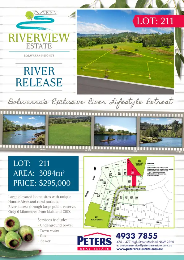 Floorplan of Homely land listing, Lot 211 Bolwarra Park Drive, Bolwarra Heights NSW 2320