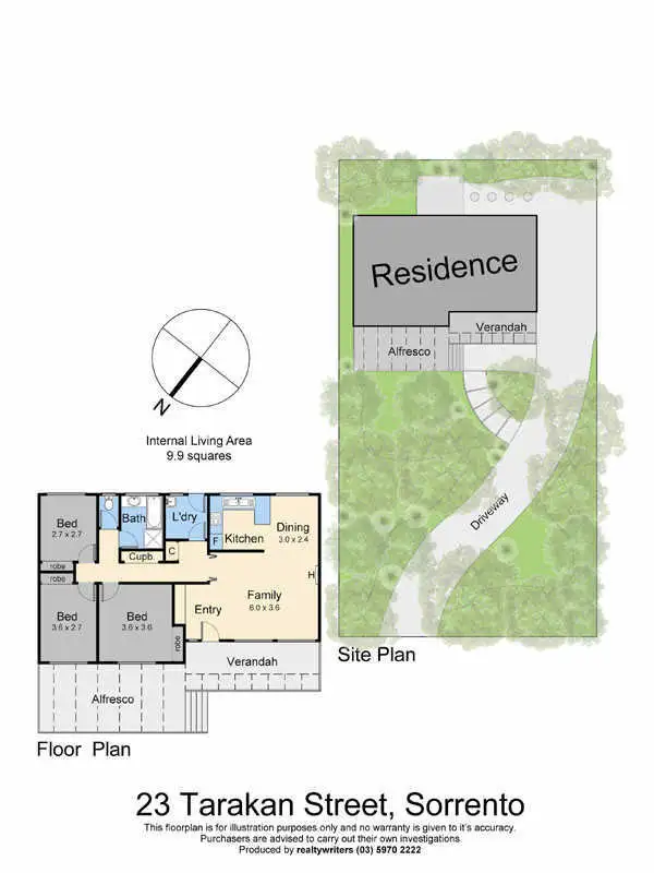 Floorplan of Homely house listing, 23 Tarakan Street, Sorrento VIC 3943