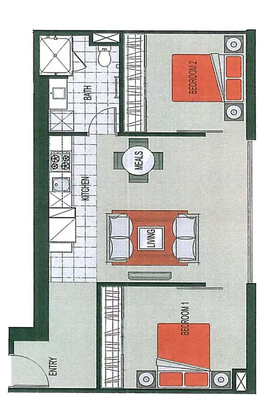 Floorplan of Homely apartment listing, 2806/8 Downie Street, Melbourne VIC 3000