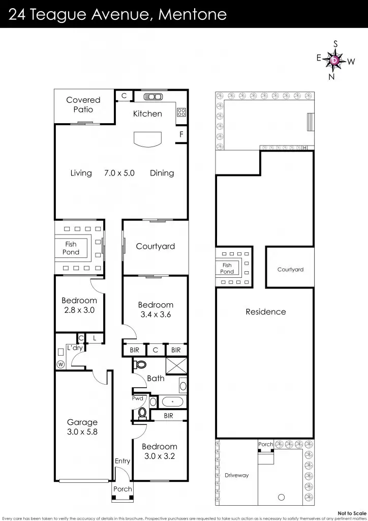 Floorplan of Homely townhouse listing, 24 Teague Avenue, Mentone VIC 3194