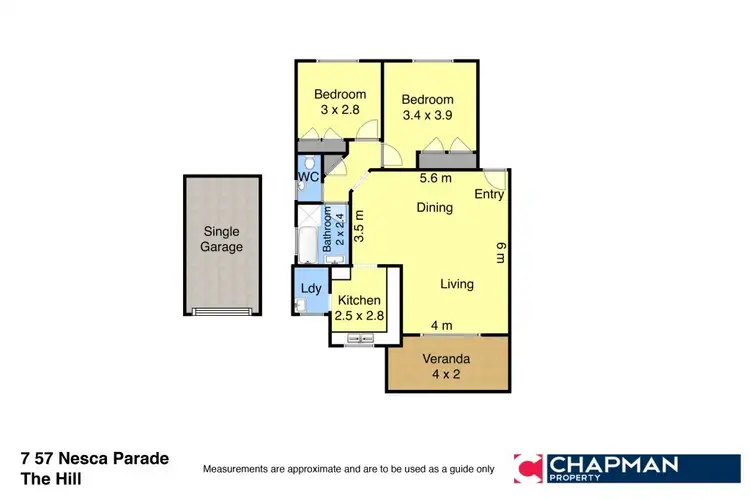 Floorplan of Homely unit listing, 7/57-59 Nesca Parade, The Hill NSW 2300