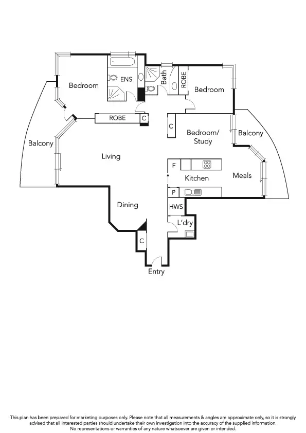 Floorplan of Homely apartment listing, 208/107 Beach Street, Port Melbourne VIC 3207