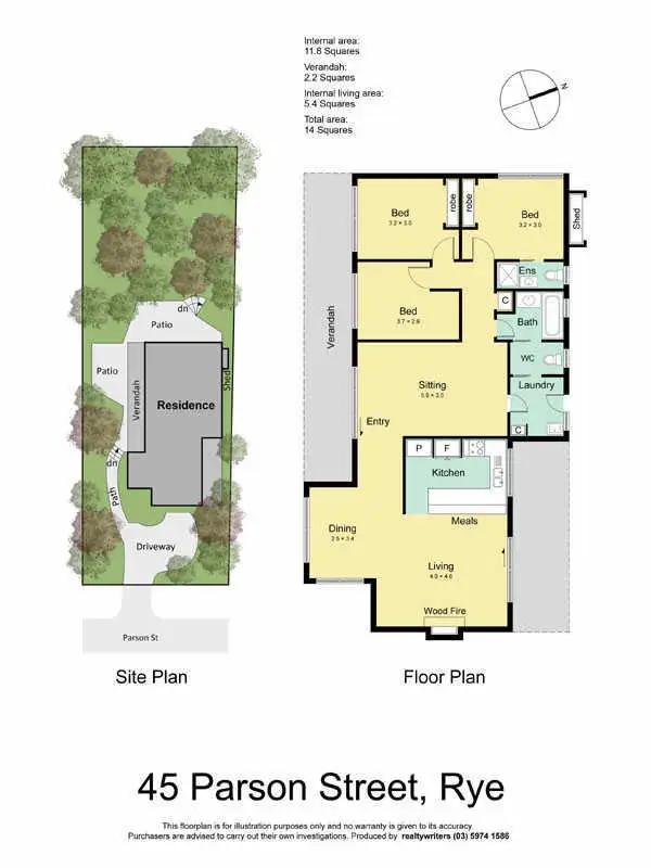 Floorplan of Homely house listing, 45 Parson Street, Rye VIC 3941