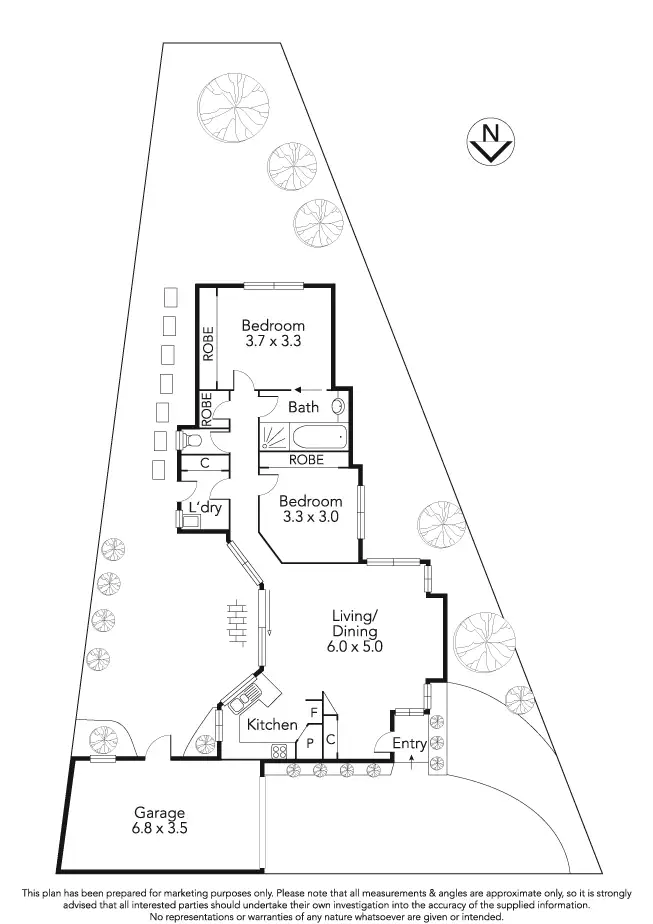 Floorplan of Homely unit listing, 3/6 Chandor Court, Notting Hill VIC 3168