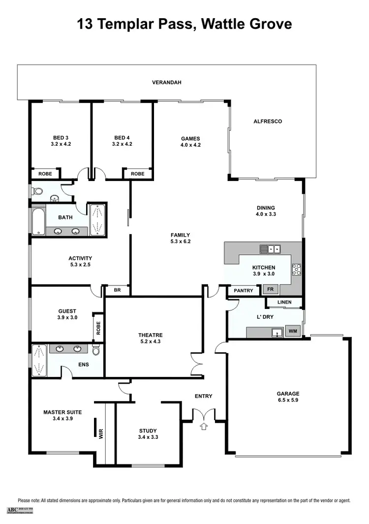 Floorplan of Homely house listing, 13 Templar Pass, Wattle Grove WA 6107