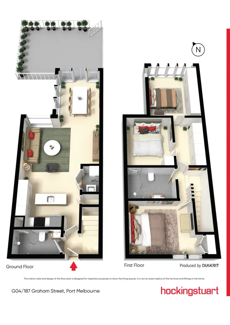 Floorplan of Homely apartment listing, G04/187 Graham Street, Port Melbourne VIC 3207