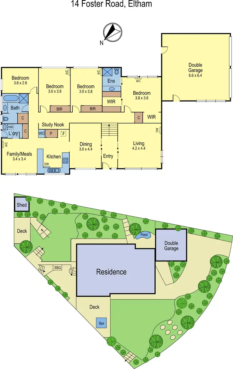 Floorplan of Homely house listing, 14 Foster Road, Eltham VIC 3095