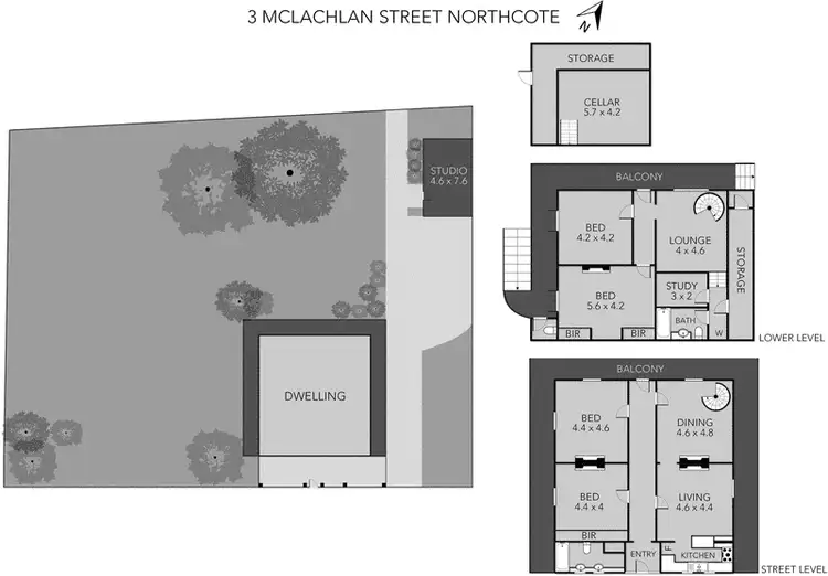 Floorplan of Homely house listing, 3 McLachlan Street, Northcote VIC 3070