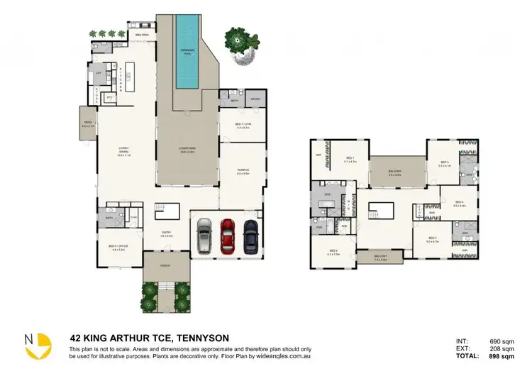 Floorplan of Homely house listing, 42 King Arthur Terrace, Tennyson QLD 4105