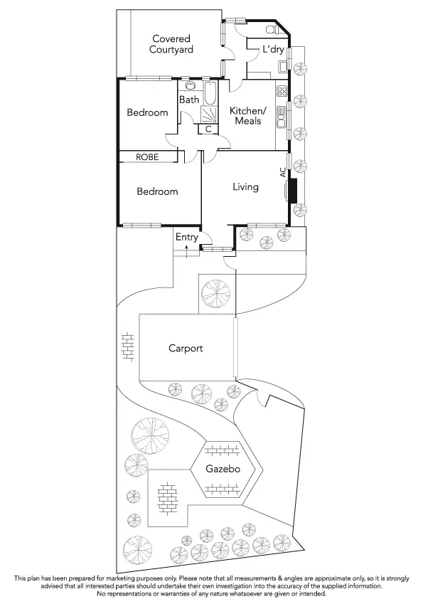 Floorplan of Homely townhouse listing, 1/6 Bartlett Street, Hampton East VIC 3188