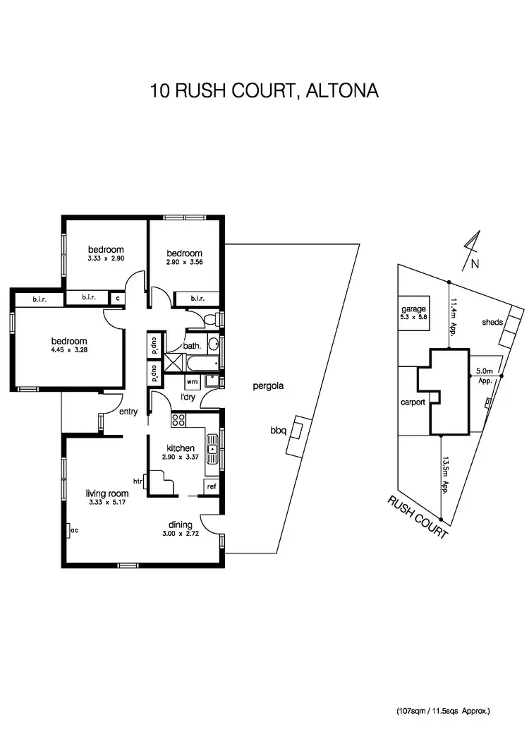 Floorplan of Homely house listing, 10 Rush Court, Altona VIC 3018