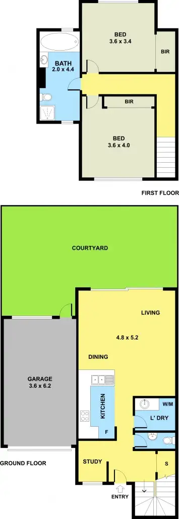 Floorplan of Homely townhouse listing, 3/29 Clovelly Avenue, Glenroy VIC 3046