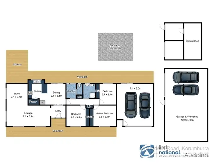 Floorplan of Homely house listing, 84 Kardella Road, Korumburra VIC 3950
