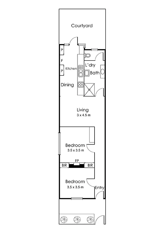 Floorplan of Homely house listing, 80 Bunting Street, Richmond VIC 3121
