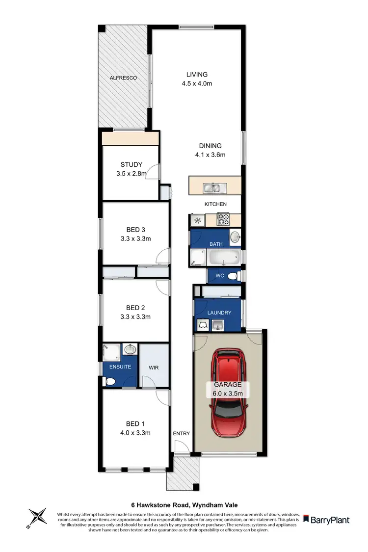 Floorplan of Homely house listing, 6 Hawkstone Road, Wyndham Vale VIC 3024