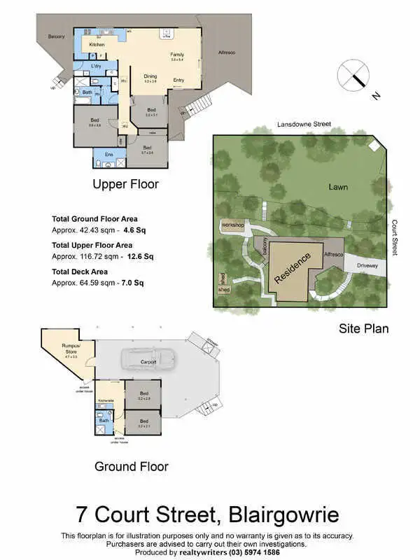 Floorplan of Homely house listing, 7 Court Street, Blairgowrie VIC 3942
