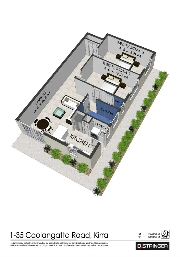 Floorplan of Homely unit listing, 1/35 Coolangatta Road, Coolangatta QLD 4225
