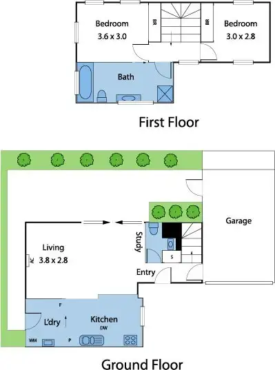 Floorplan of Homely townhouse listing, 4/24 Dongola Road, West Footscray VIC 3012
