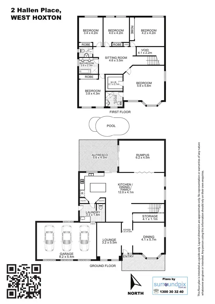 Floorplan of Homely house listing, 2 Hallen Place, West Hoxton NSW 2171