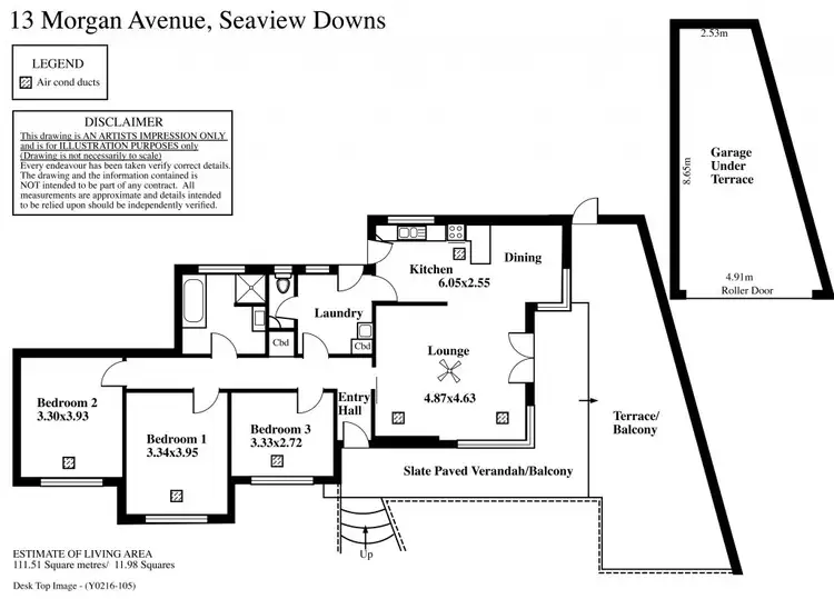 Floorplan of Homely house listing, 13 Morgan Avenue, Seaview Downs SA 5049