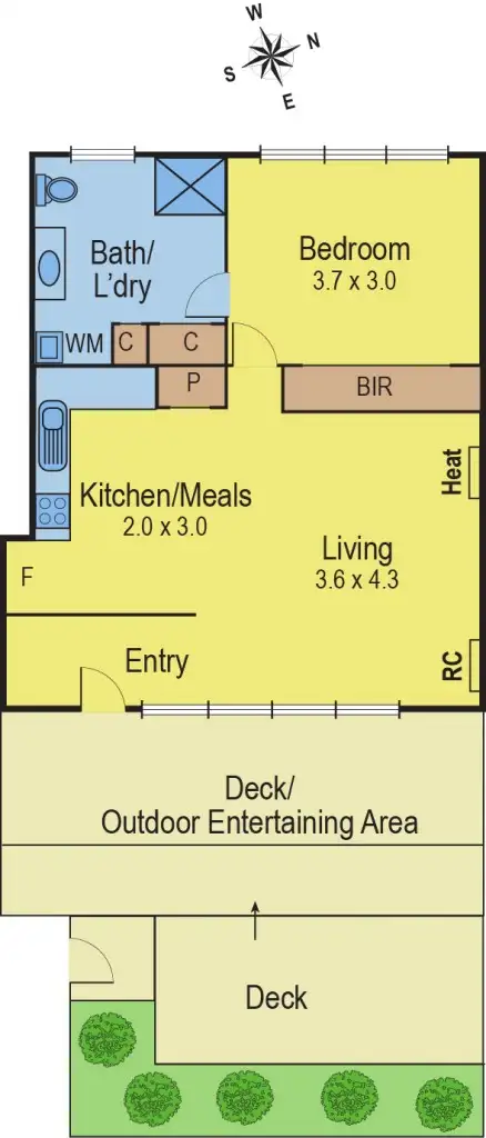 Floorplan of Homely unit listing, 7/8 Elcho Street, Newtown VIC 3220