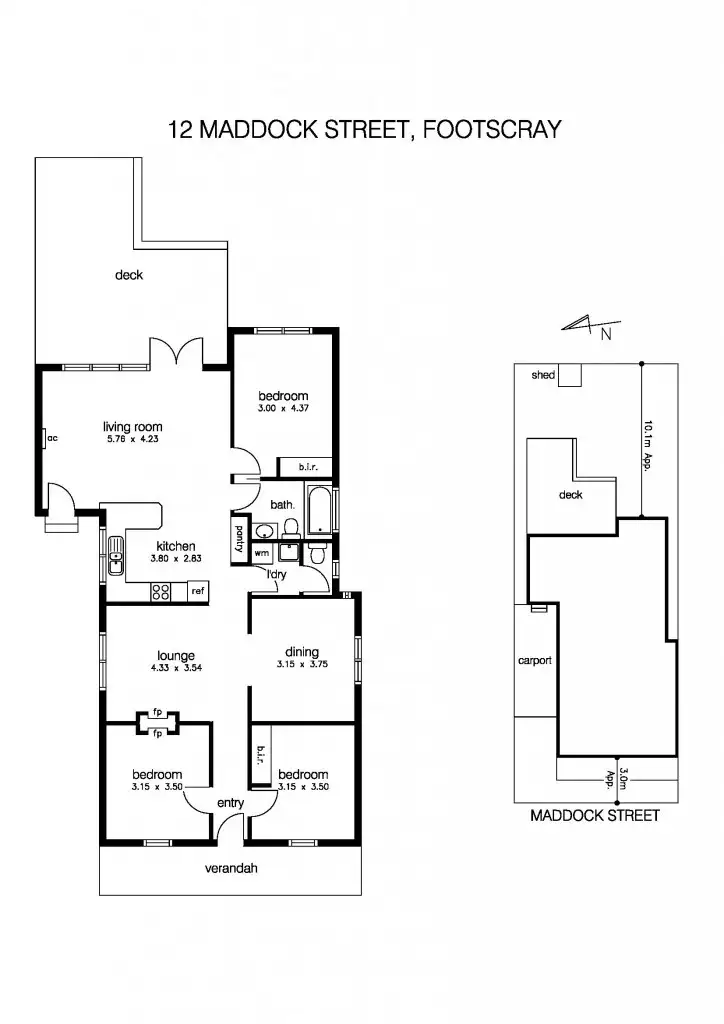Floorplan of Homely house listing, 12 Maddock Street, Footscray VIC 3011