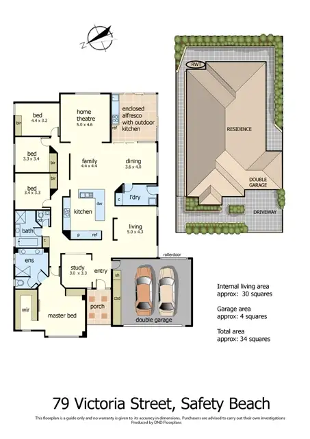 Floorplan of Homely house listing, 79 Victoria Street, Safety Beach VIC 3936