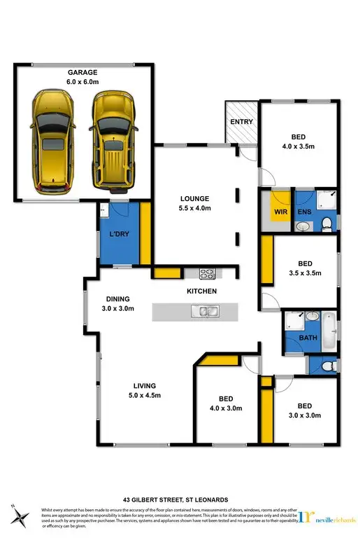 Floorplan of Homely house listing, 43 Gilbert Street, St Leonards VIC 3223