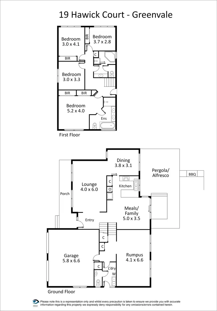 Floorplan of Homely house listing, 19 Hawick Court, Greenvale VIC 3059