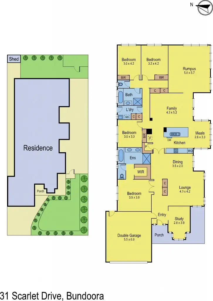 Floorplan of Homely house listing, 31 Scarlet Drive, Bundoora VIC 3083
