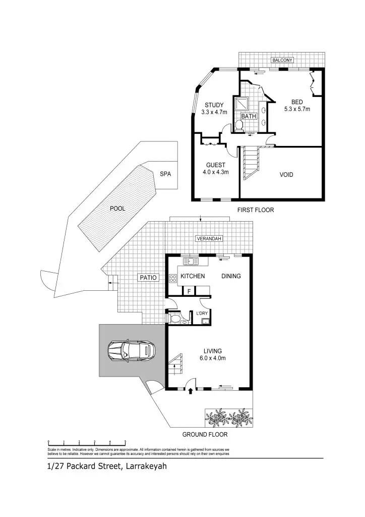 Floorplan of Homely townhouse listing, 1/27 Packard Street, Larrakeyah NT 820