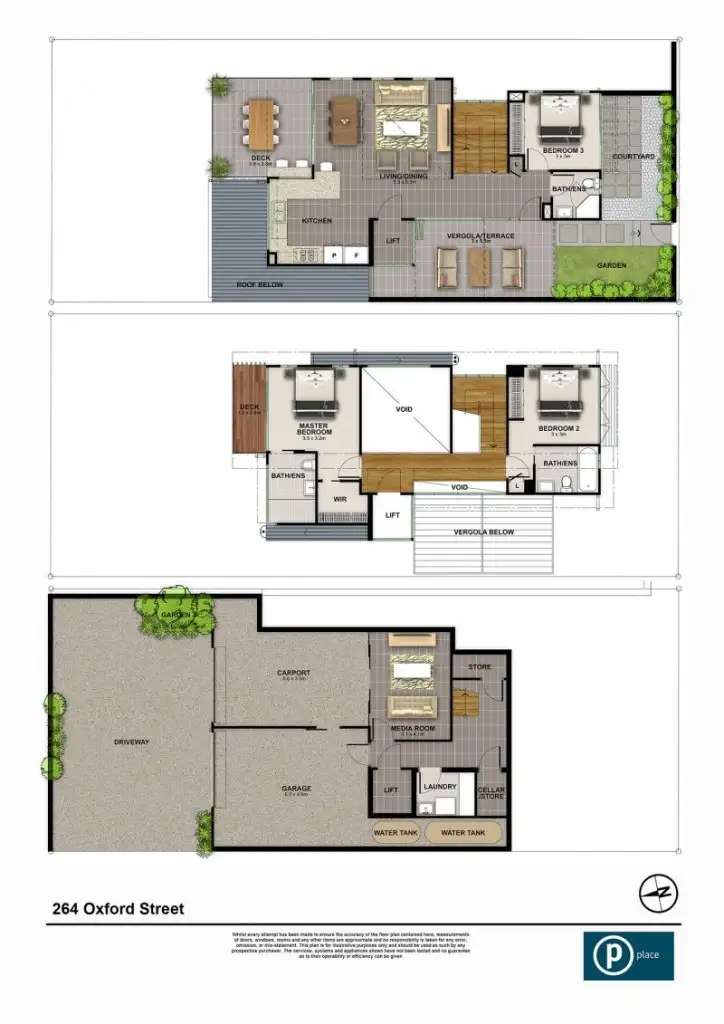 Floorplan of Homely townhouse listing, 264 Oxford Street, Balmoral QLD 4171
