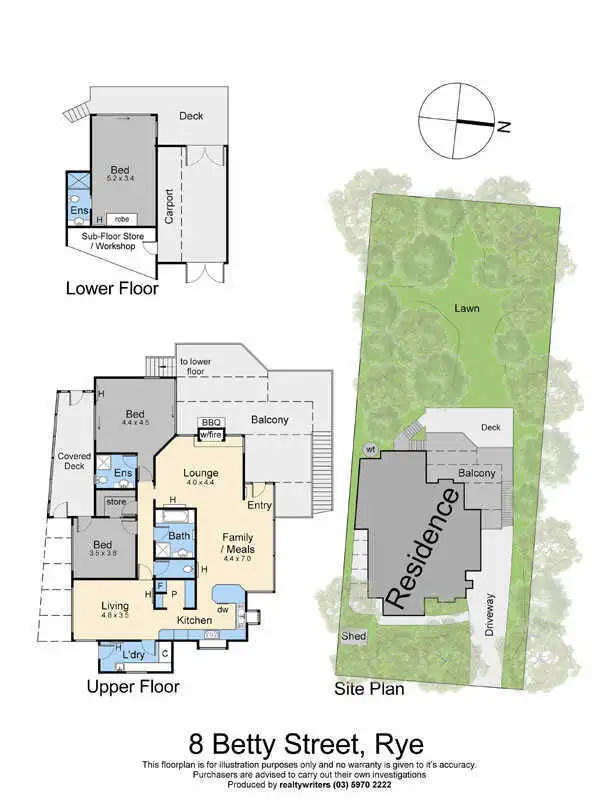 Floorplan of Homely house listing, 8 Betty Street, Rye VIC 3941