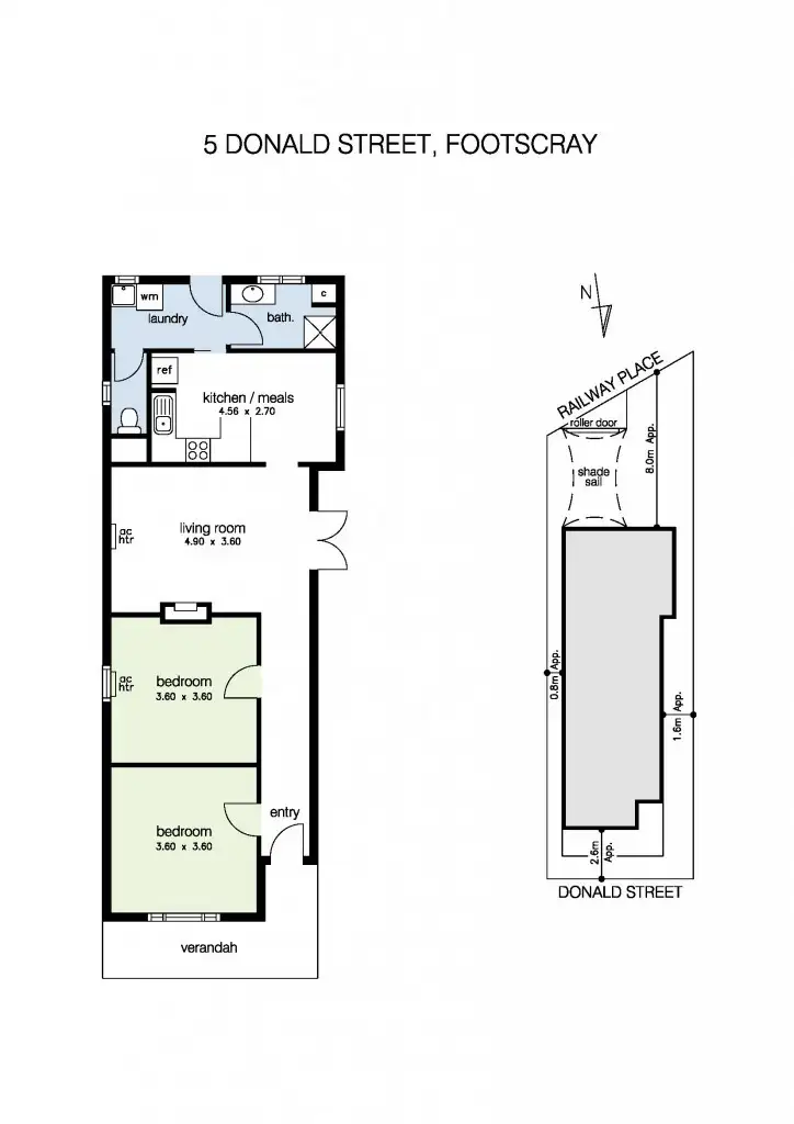 Floorplan of Homely house listing, 5 Donald Street, Footscray VIC 3011
