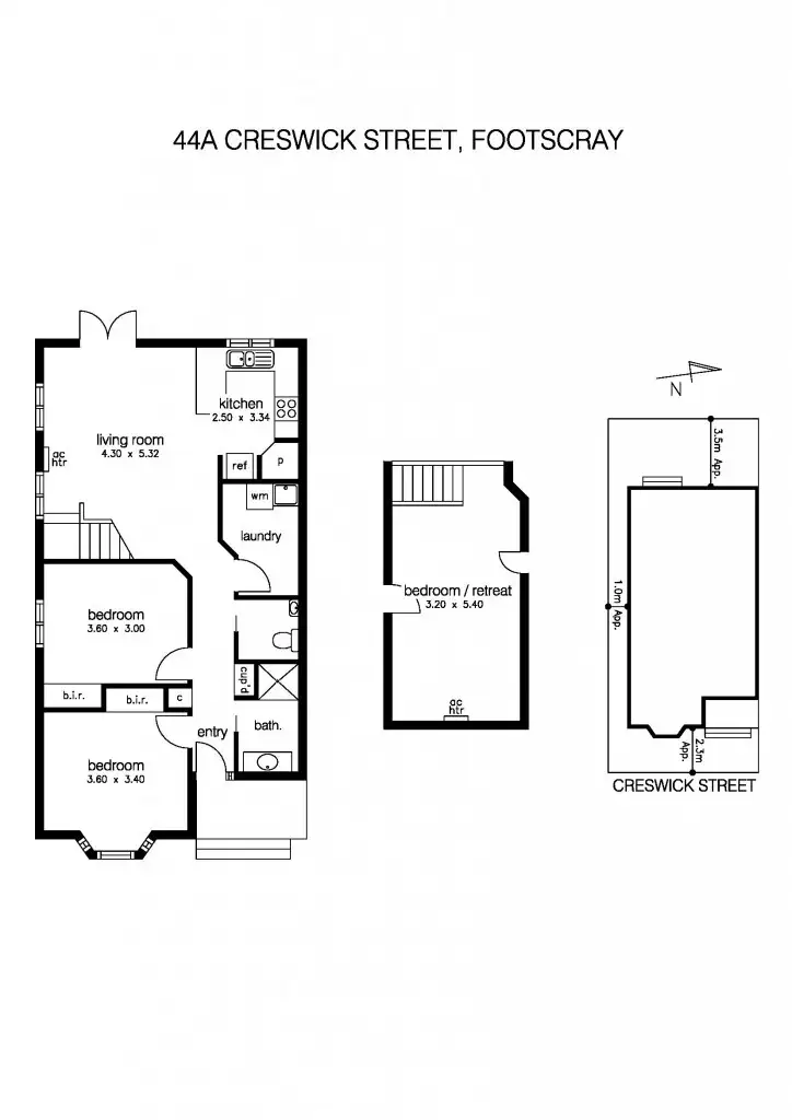 Floorplan of Homely house listing, 44a Creswick Street, Footscray VIC 3011