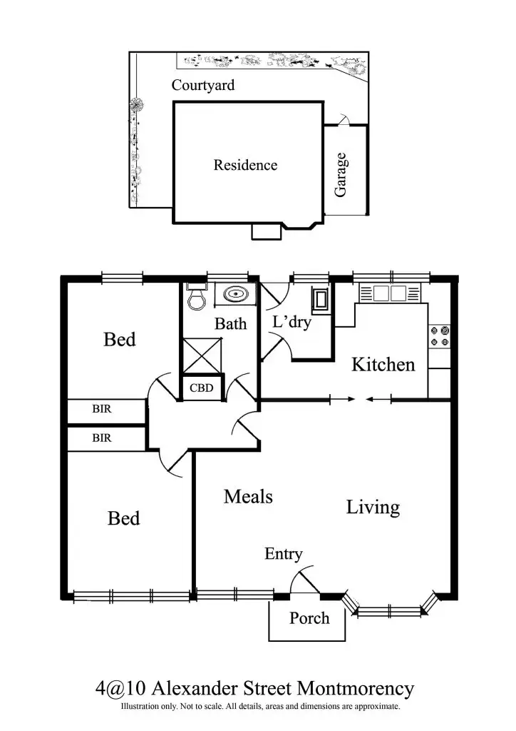 Floorplan of Homely unit listing, 4/10 Alexander Street, Montmorency VIC 3094