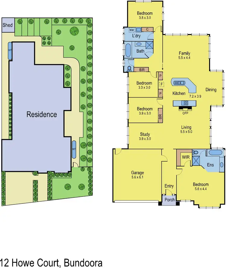 Floorplan of Homely house listing, 12 Howe Court, Bundoora VIC 3083