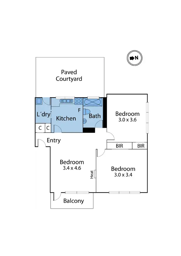 Floorplan of Homely unit listing, 1/67 Ballarat Road, Footscray VIC 3011