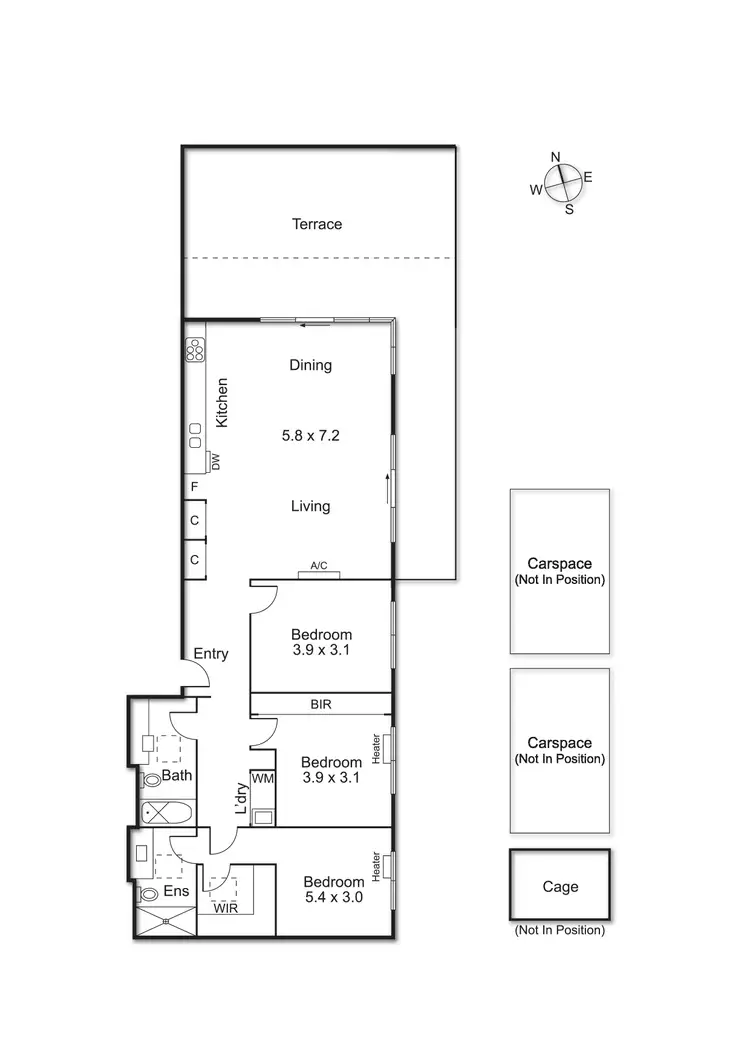 Floorplan of Homely apartment listing, 39/18 Warleigh Grove, Brighton VIC 3186